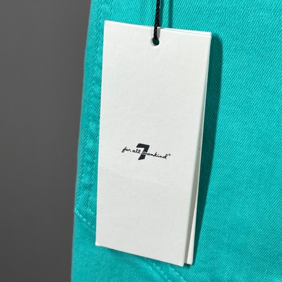 NEW 7 For All Mankind Jeans Womens 26 green denim boot zip flare boho casual - Picture 7 of 14